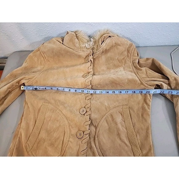 effeci* Y2K Velvet & Faux Fur Hooded Jacket Fleece Lined *Sz M - Picture 8 of 9